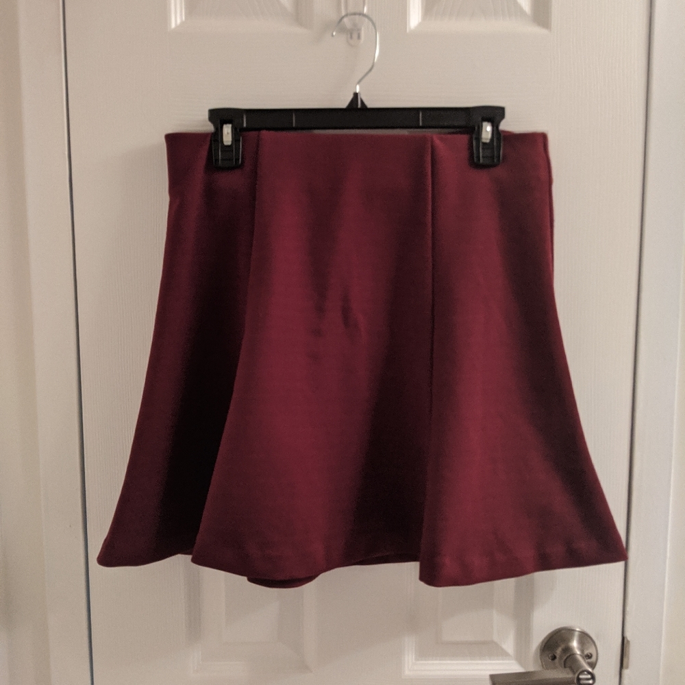 Maroon skater skirt